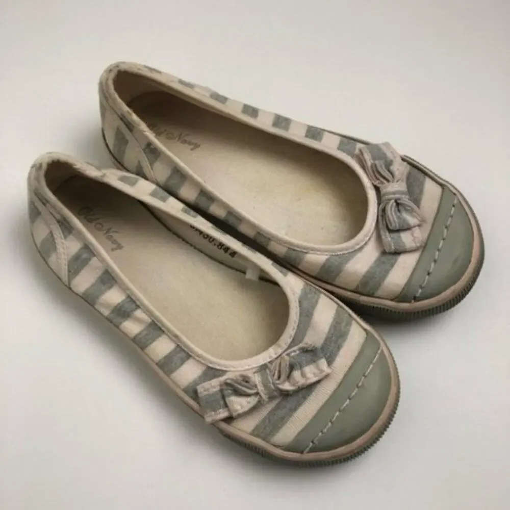 Old Navy Toddler Girls Striped Slip on Sneaker Shoes Size 13